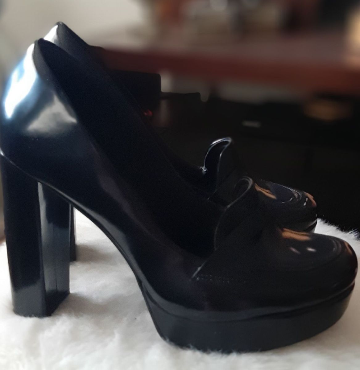 sapato mocassim feminino salto alto