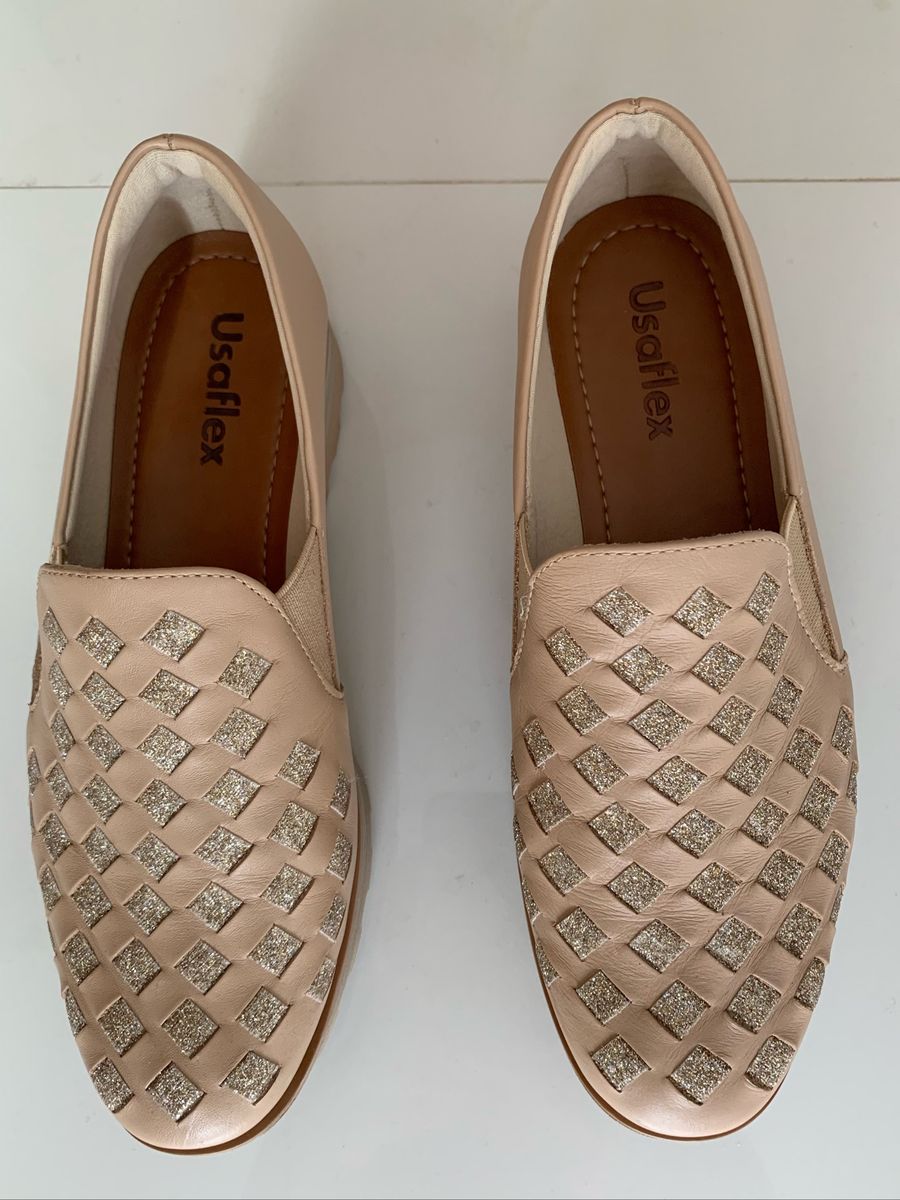 mocassim usaflex bege