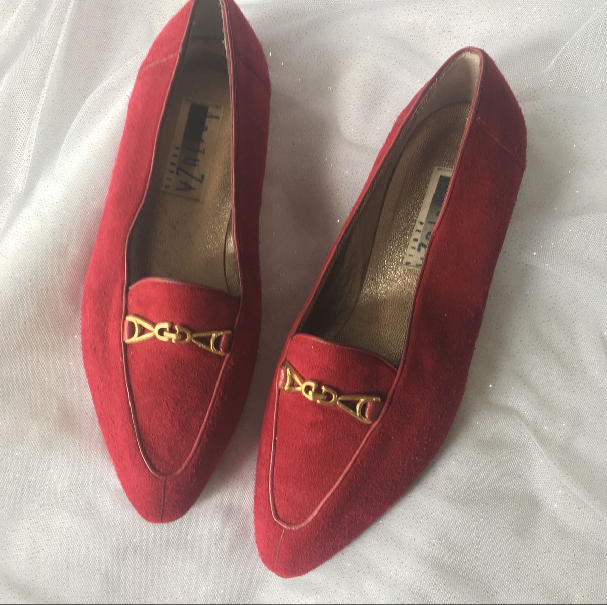 mocassim arezzo vermelho