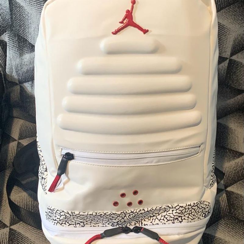 Mochila Air Jordan 3 White Cement 100 Original Bolsa Masculina