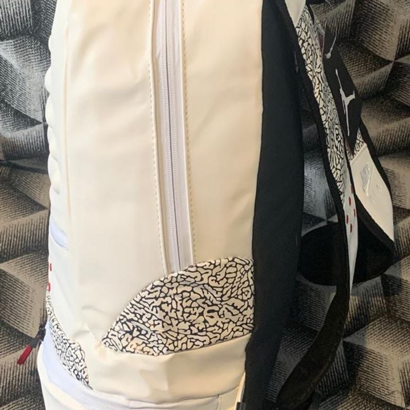 Jordan All White Bookbag White Cement Backpack Jordan