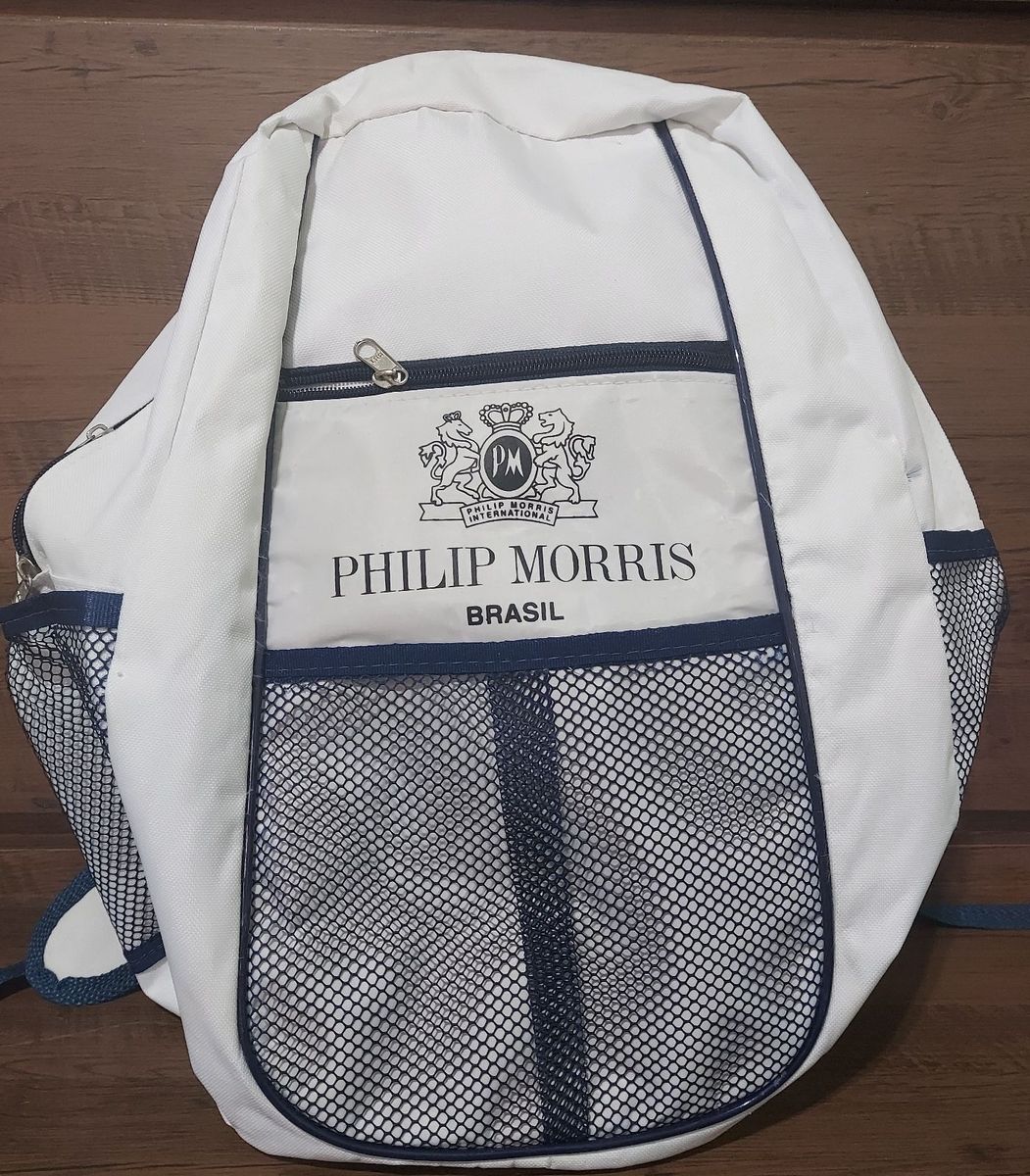 Mochila Branca e Azul | Produto Masculino Philips Morris Usado 78545195 ...