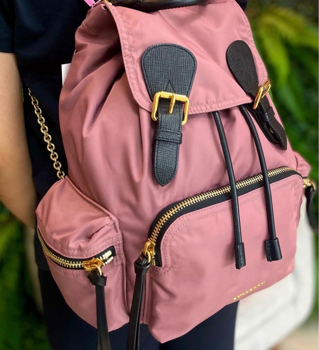 Mochila burberry rosa sale