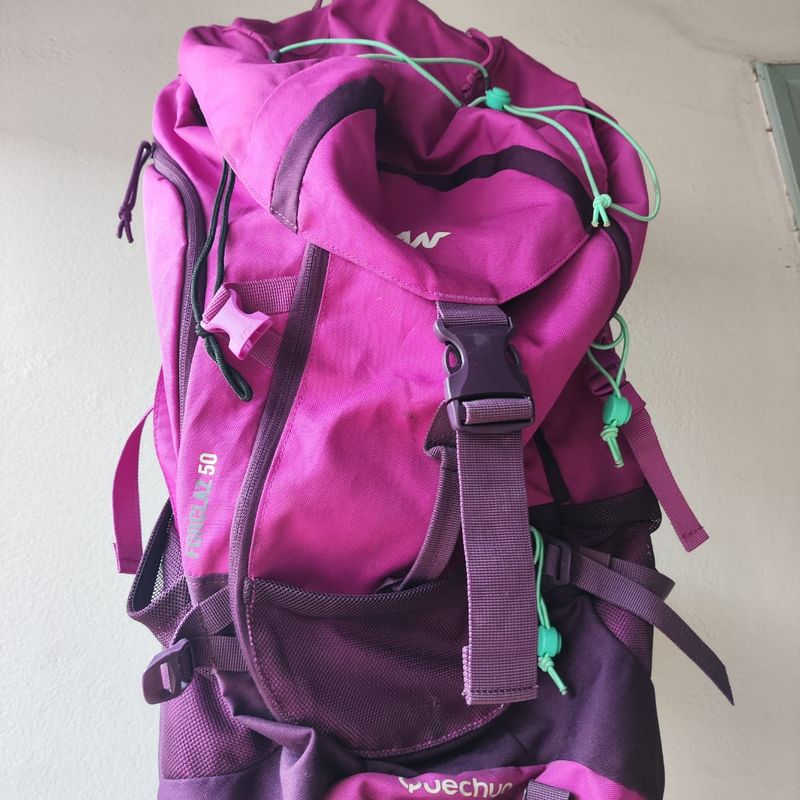 Mochila Cargueira Quechua Forclaz Decathlon Rosa Pink Feminina Mochila  Feminina Quechua Usado 99858970 enjoei