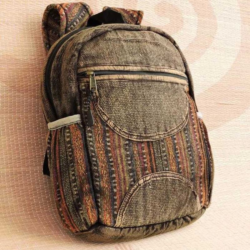 Mochila Hippie Peruana Artesanal Lhamas Mnmo001 3 Mochila