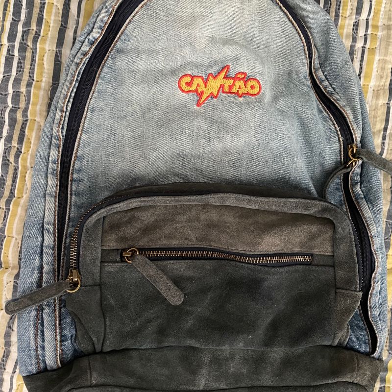 Mochila 2024 cantao jeans