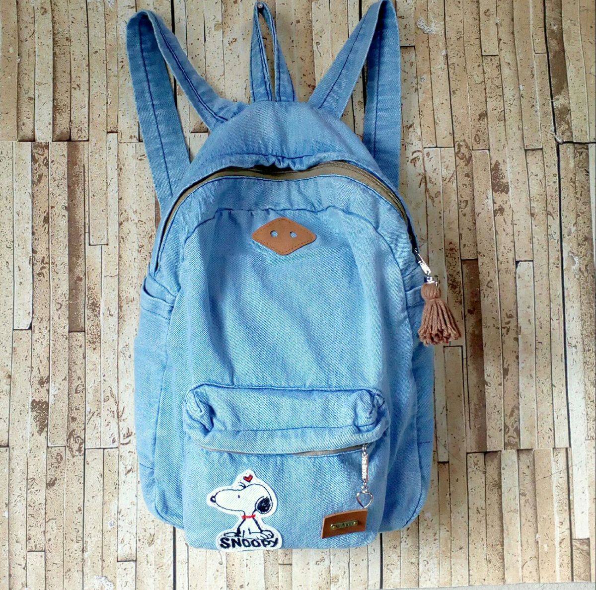 mochila snoopy jeans