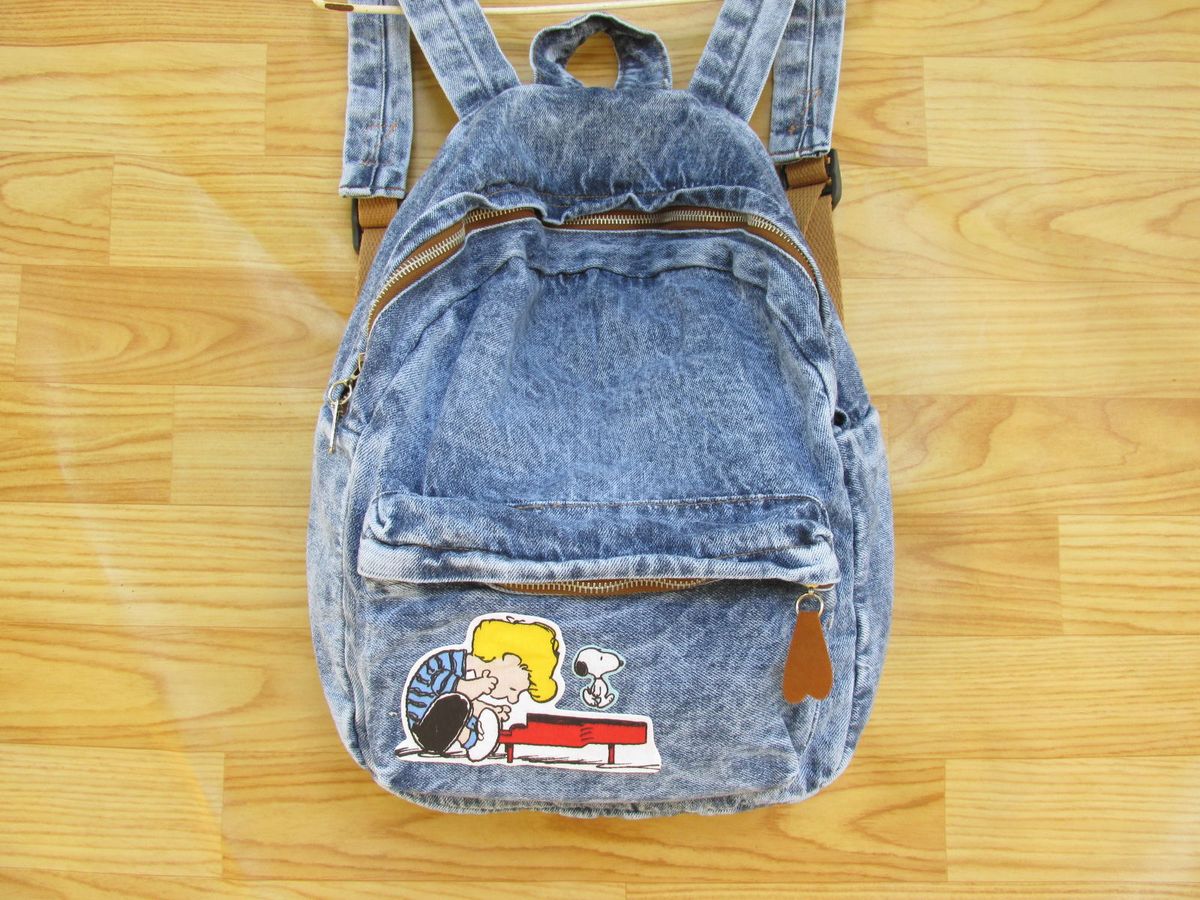 mochila snoopy jeans