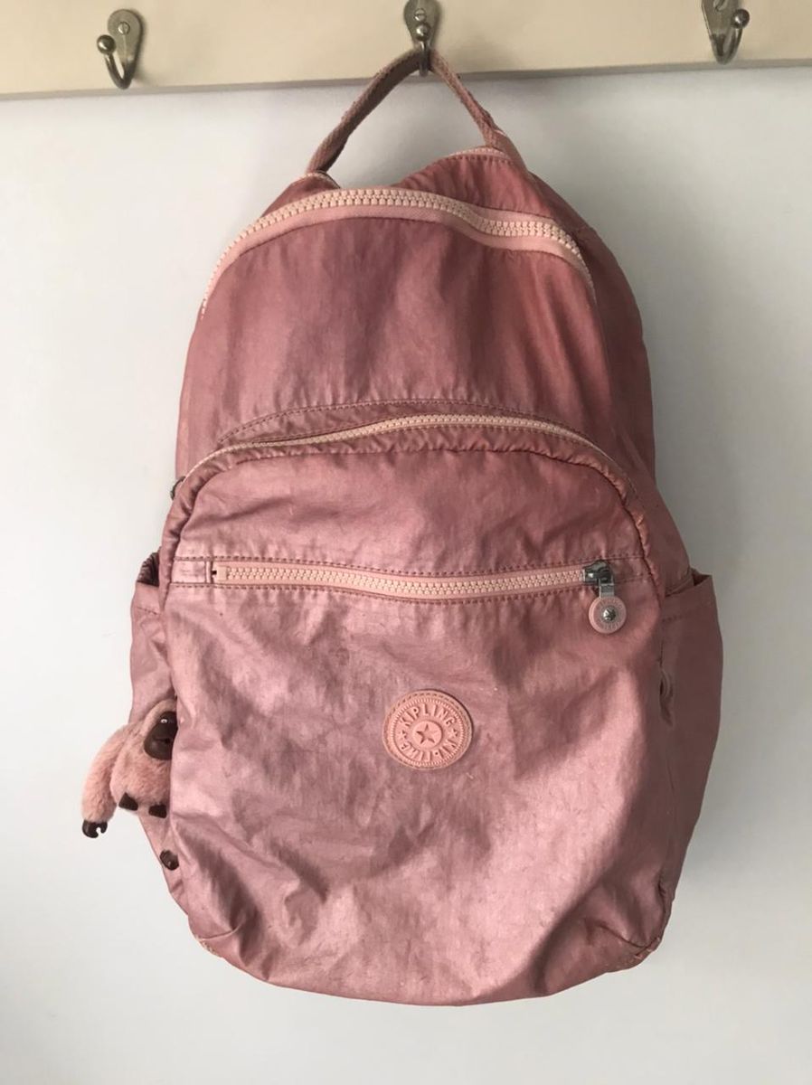 Kipling discount rosa metalico