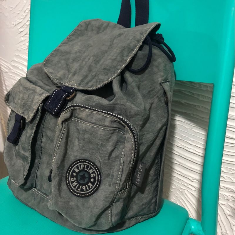 Mochila kipling verde online militar