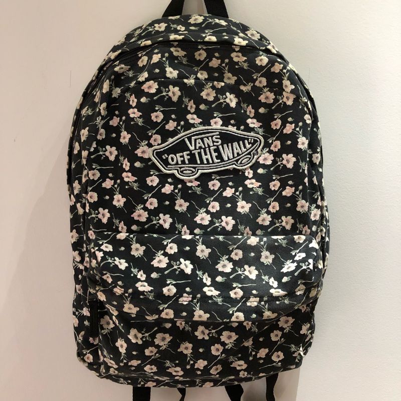 Mochila Preta Flores Vans Mochila Feminina Vans Usado 39695861