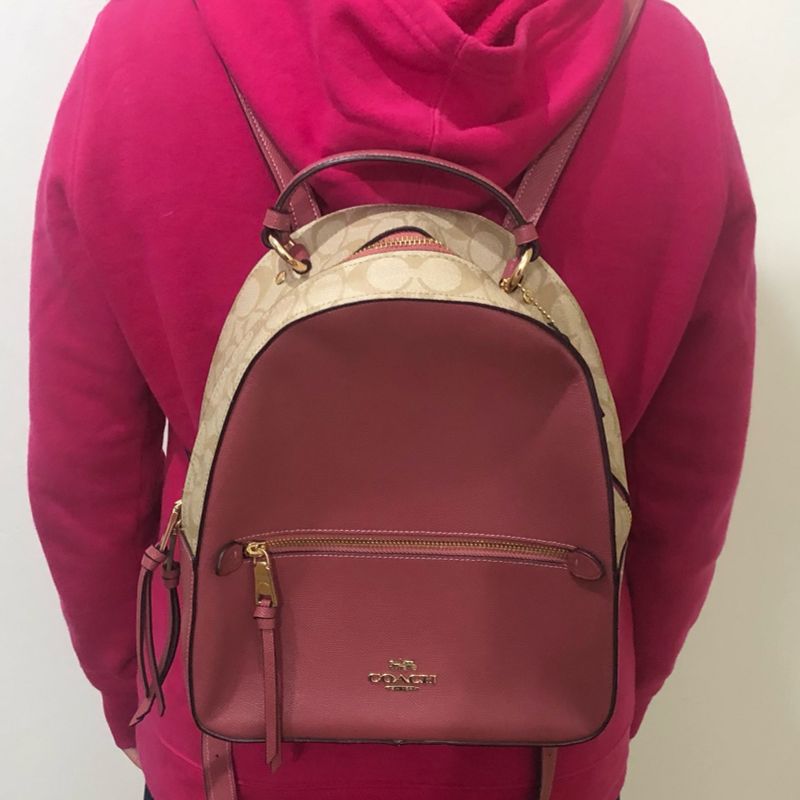 Mochila coach rosa hotsell