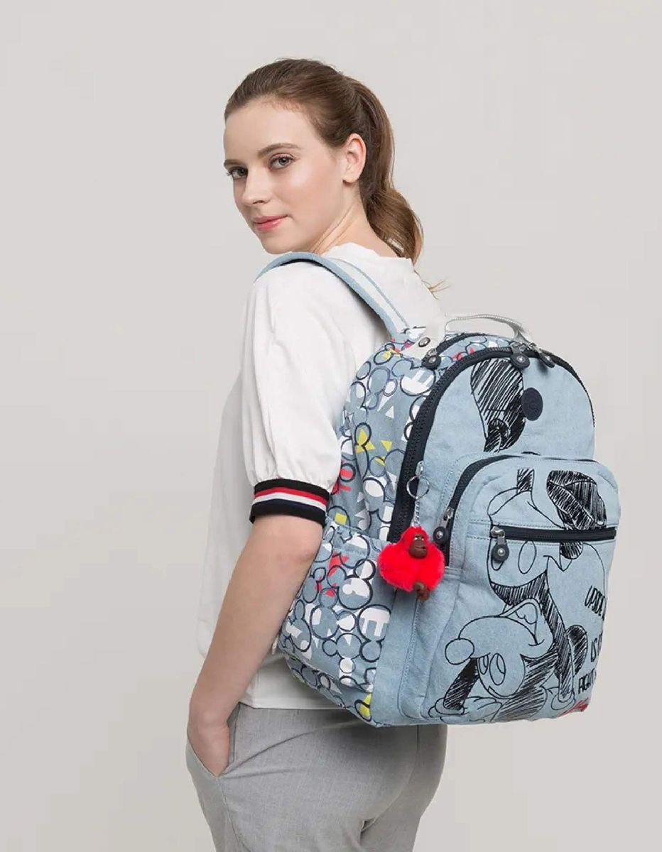 mochila jeans mickey