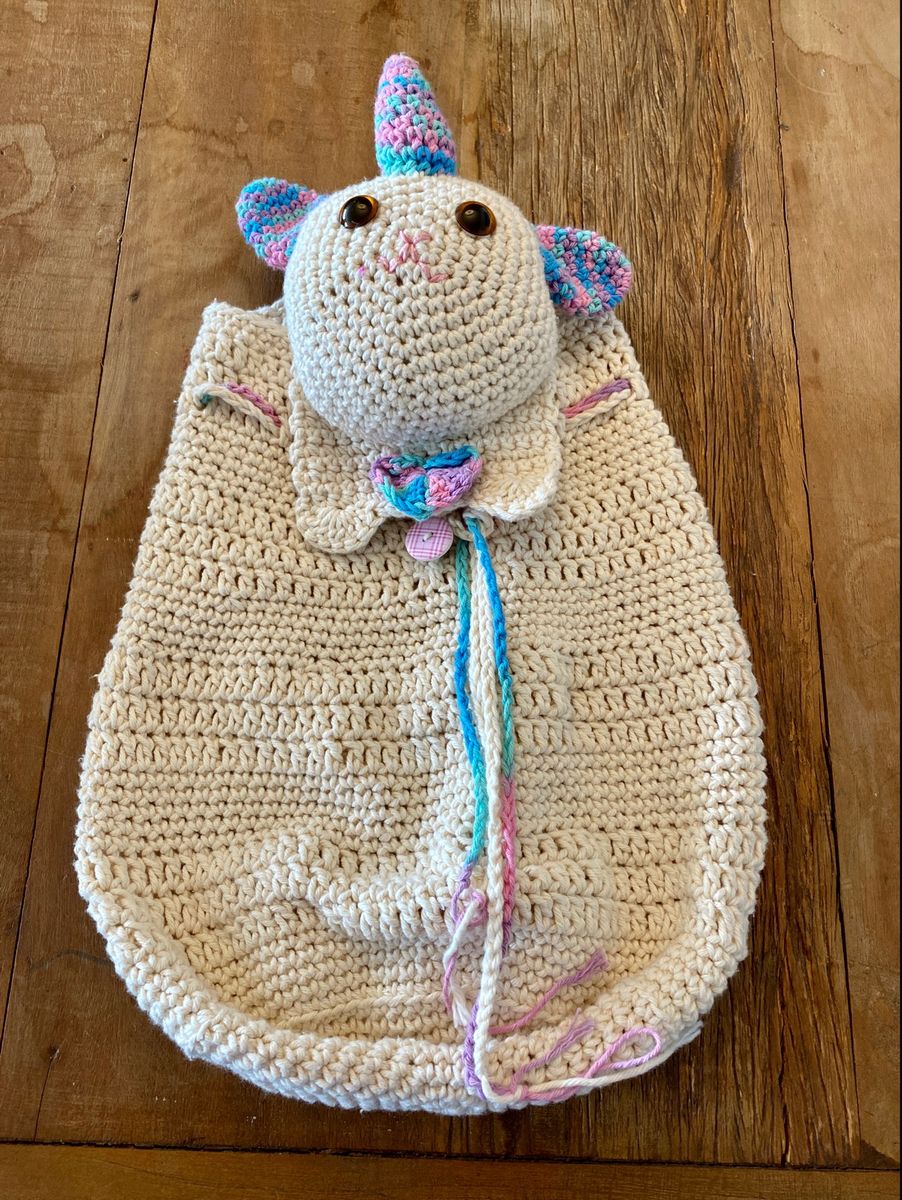 Mochila de unicornio a crochet hot sale