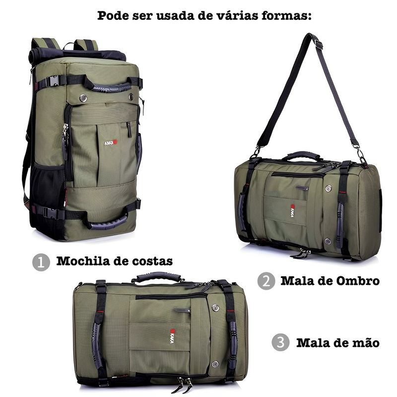 Mochila Viagem Grande Cargueira Camping Reforçada Notebook - Kaka Bags  Series - Mochilas - Magazine Luiza
