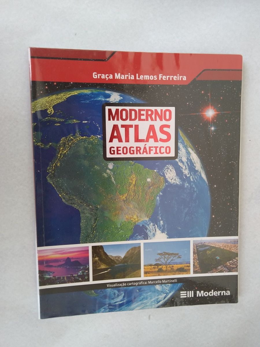 Moderno Atlas Geográfico Graça Maria Lemos Ferreira Livro Editora Moderna 5ª Edição 2012 0120