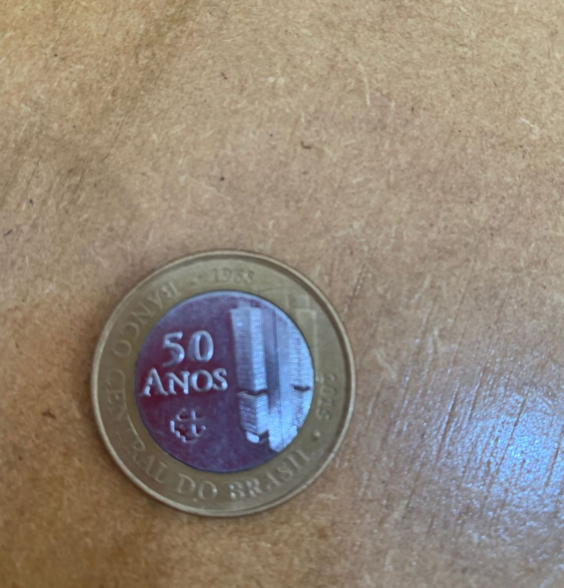 Moeda 1 Real Banco Central 50 Anos Um Real Produto Vintage e Retro