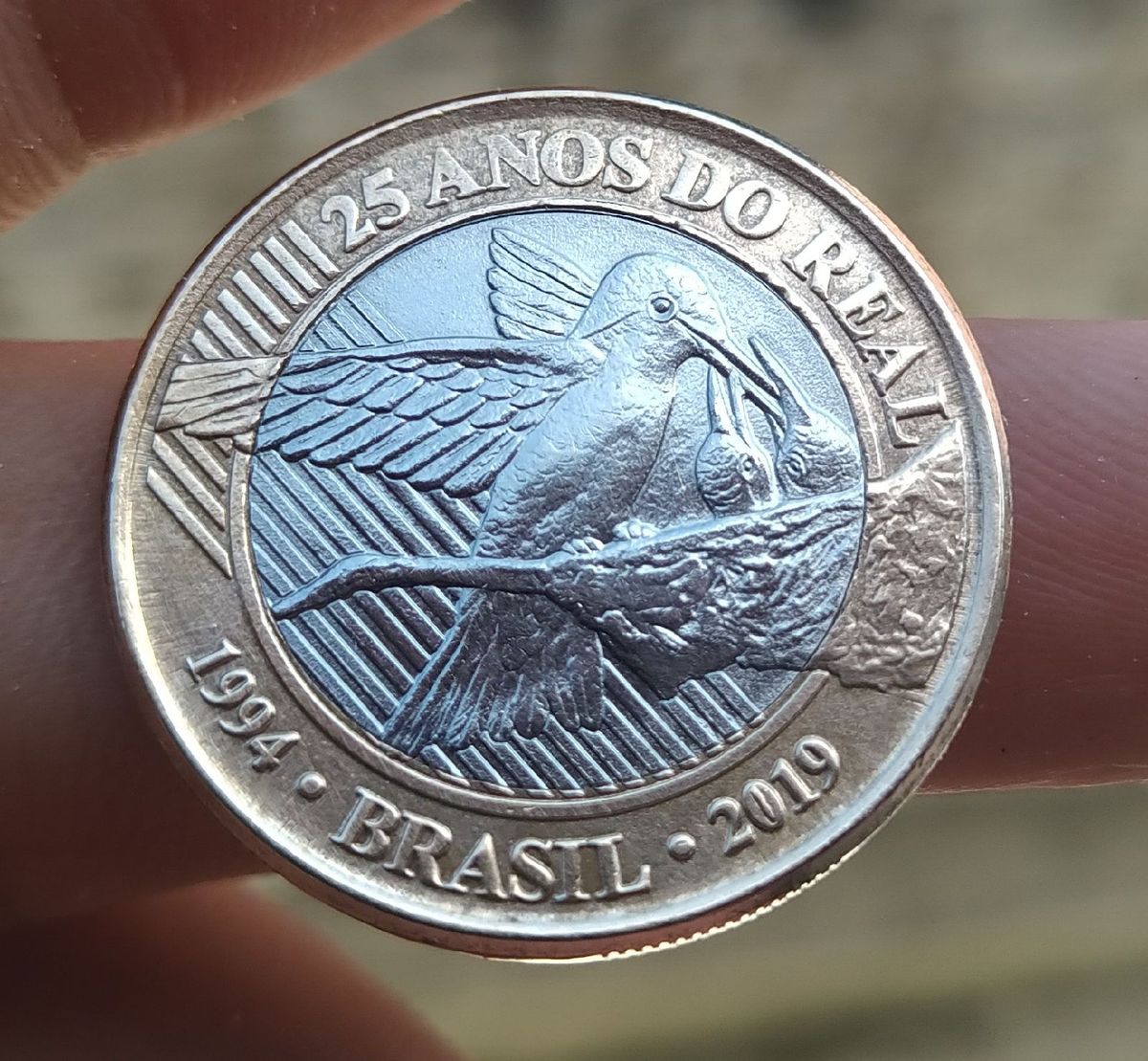 Moeda 1 Real Beija Flor em