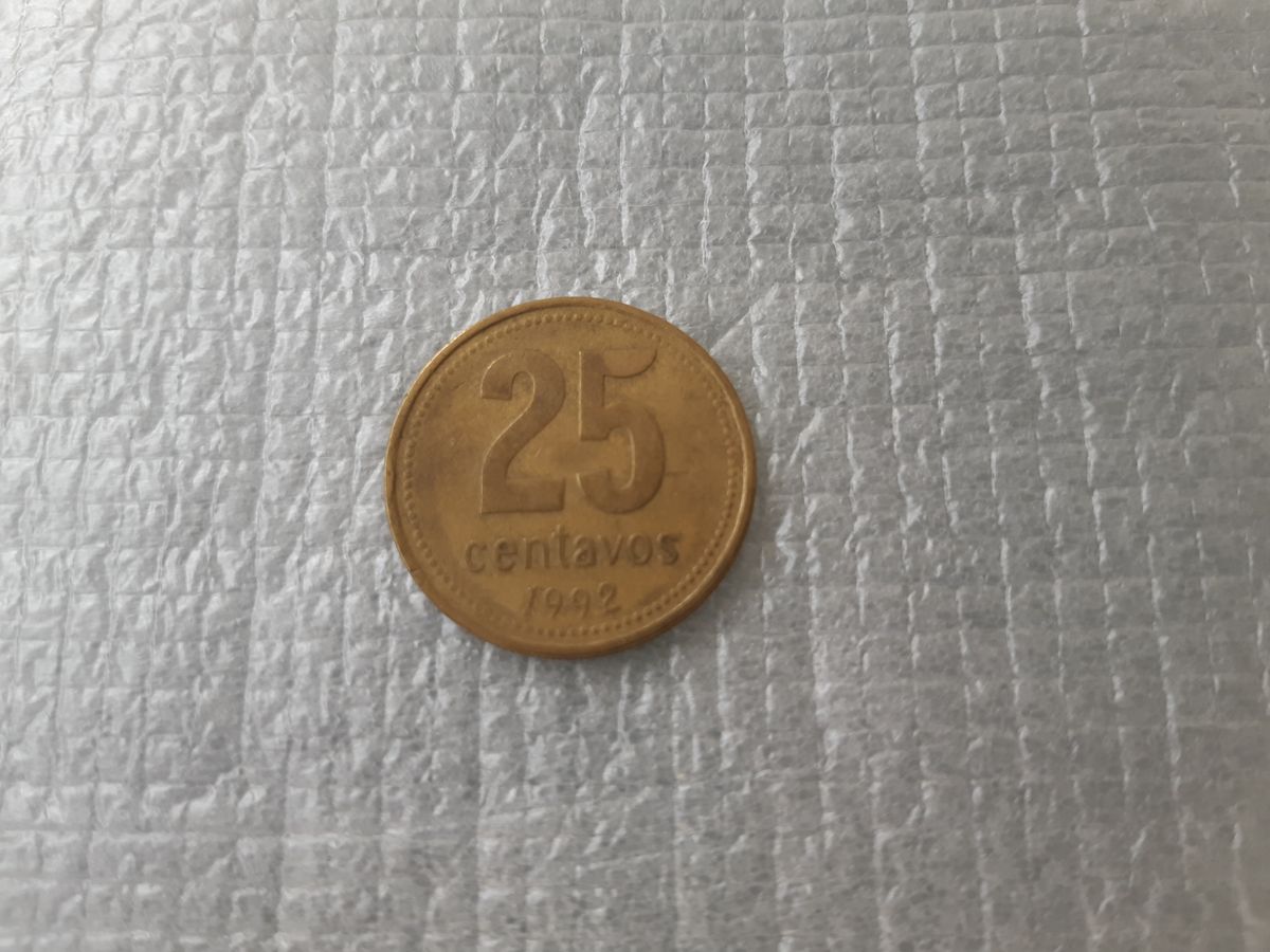 Moeda 25 Centavos Argentina 1992 Produto Vintage e Retro Casa Da Moeda Argentina Usado