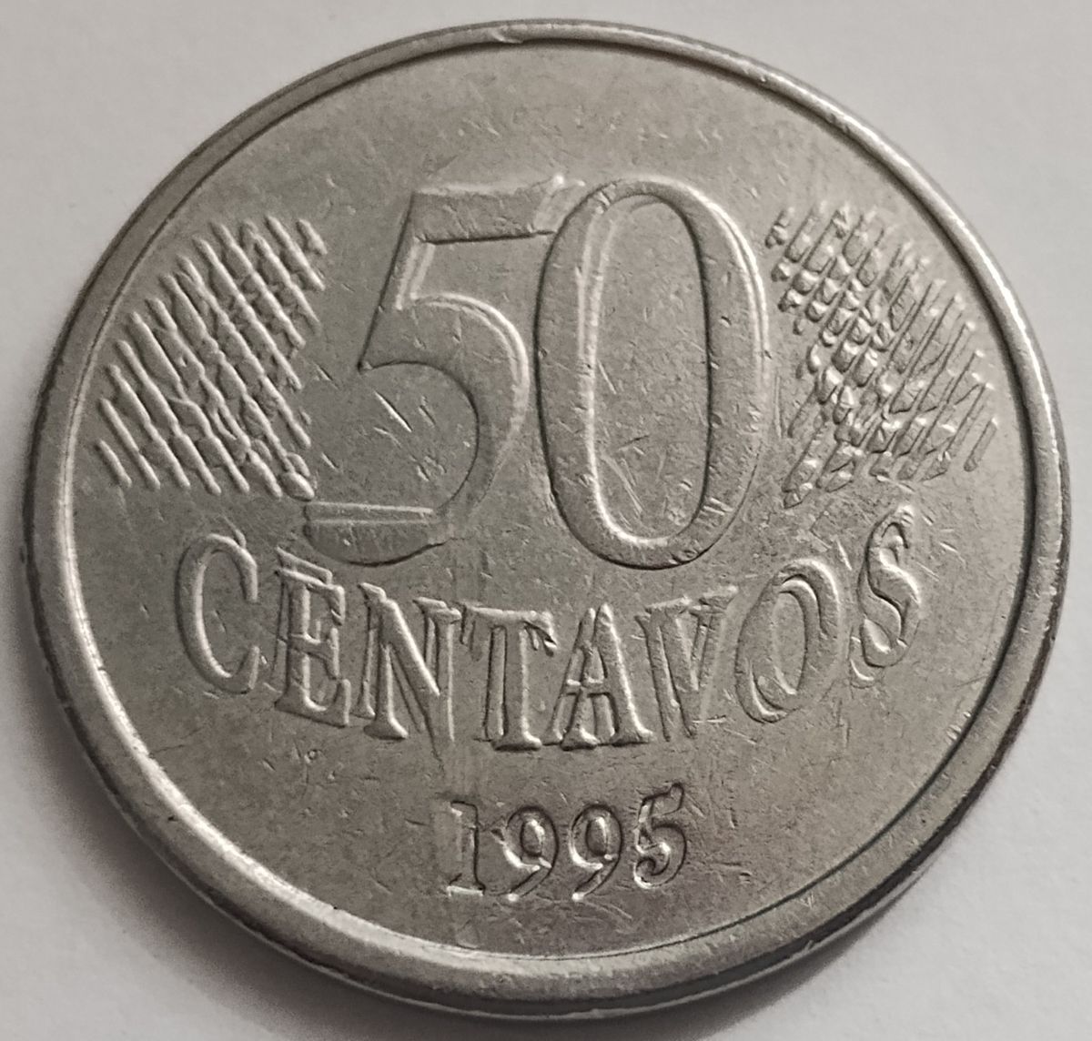 Moeda 50 Centavos 1995 Batida Dupla Reverso Mbc | Produto Masculino O ...