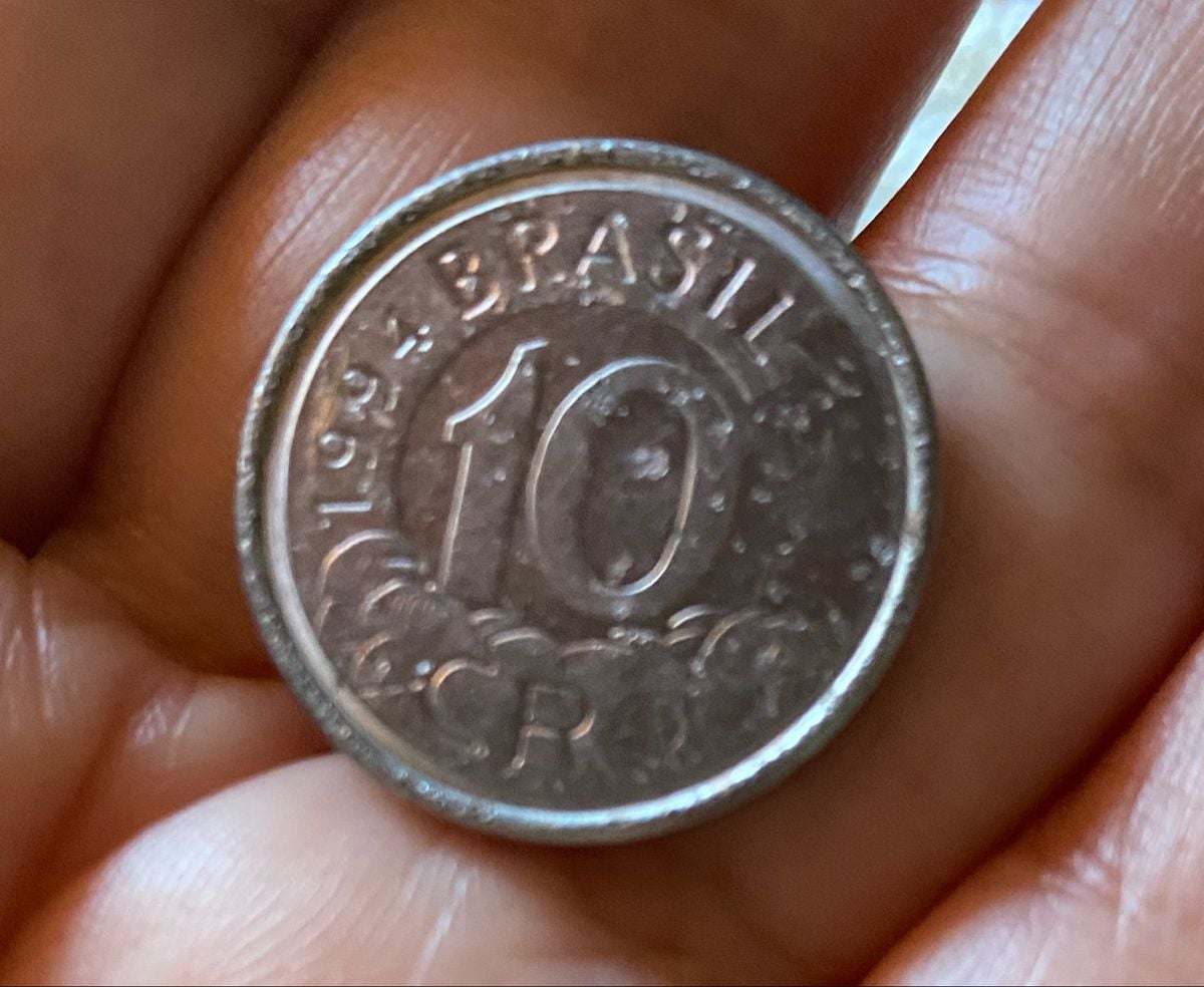Moeda Brasil 10 Cruzeiros Reais 1994 Tamanduá | Móvel p/ Casa Dinheiro ...