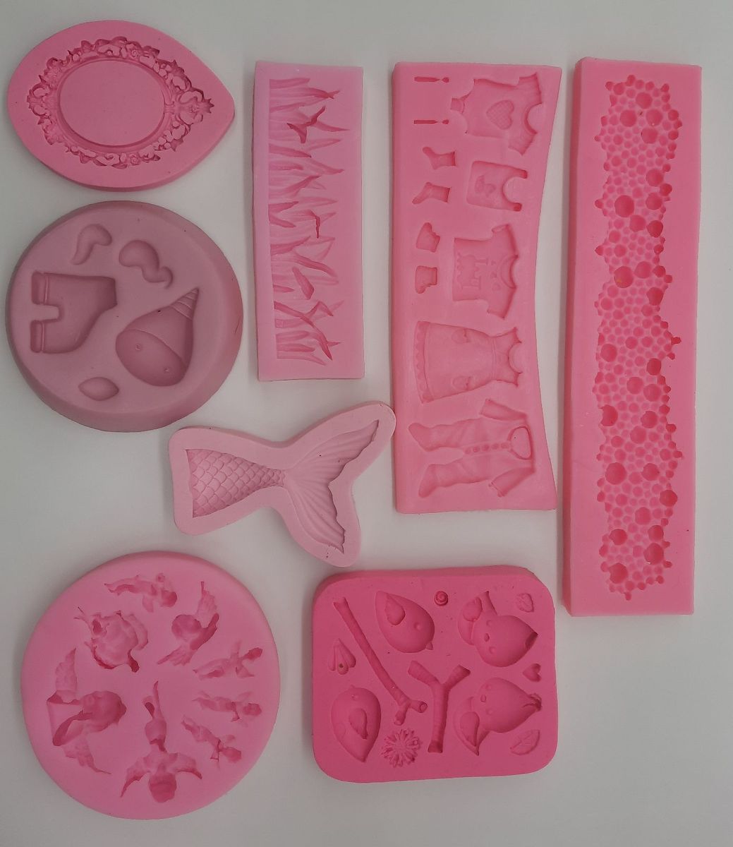 Moldes de Silicone para Pasta Americana Ou Biscuit Móvel de Cozinha