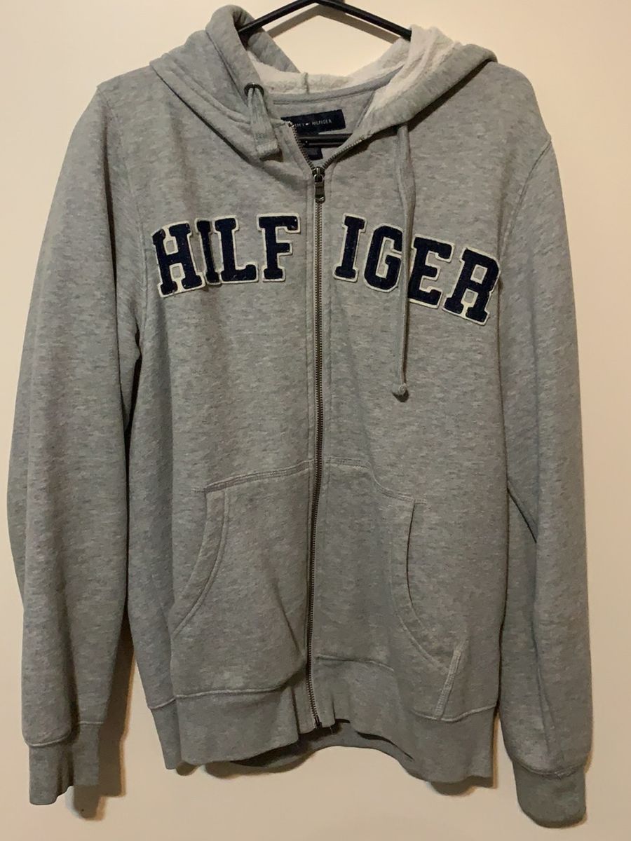 moletom tommy hilfiger cinza