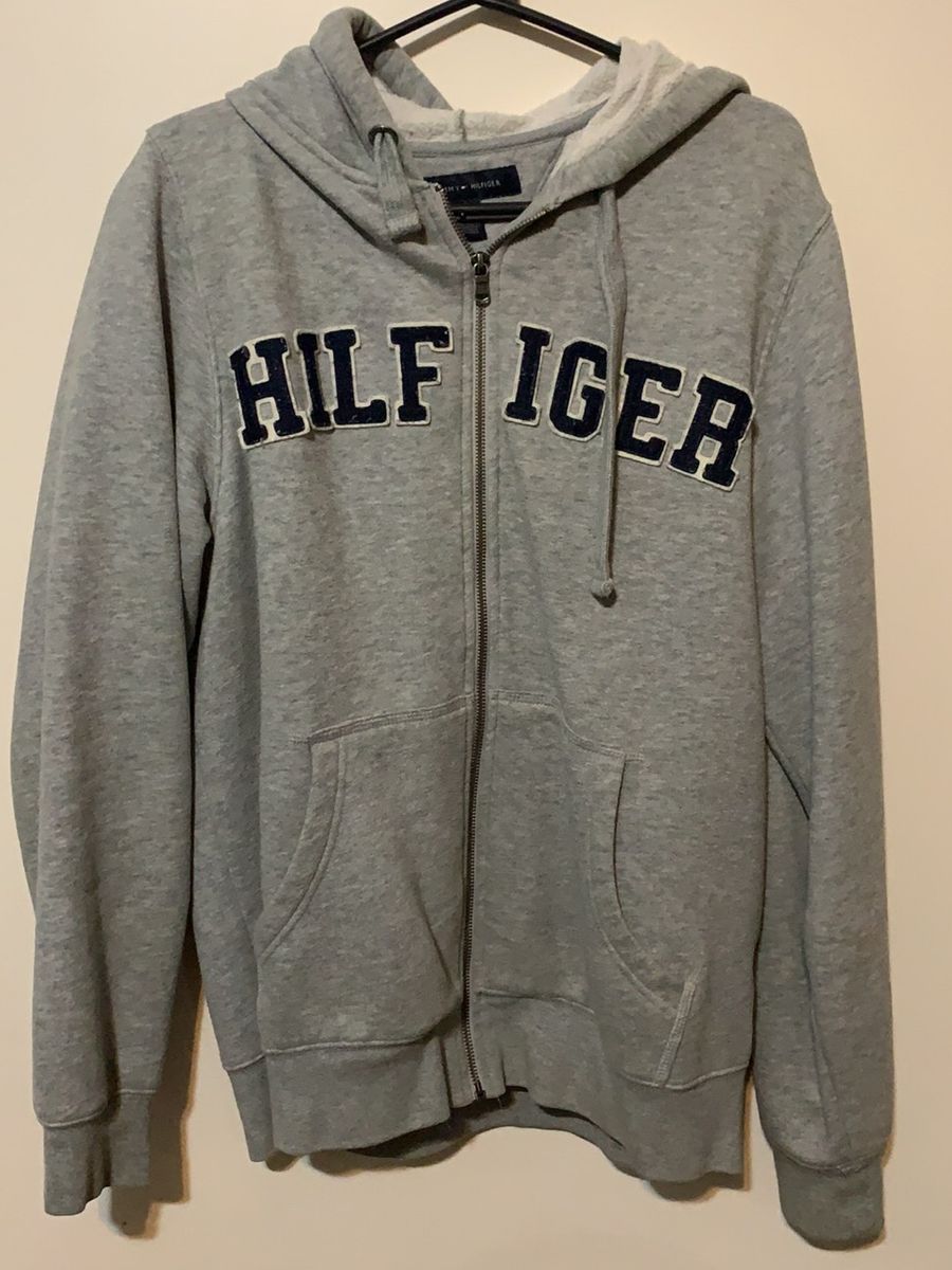 moletom tommy hilfiger cinza