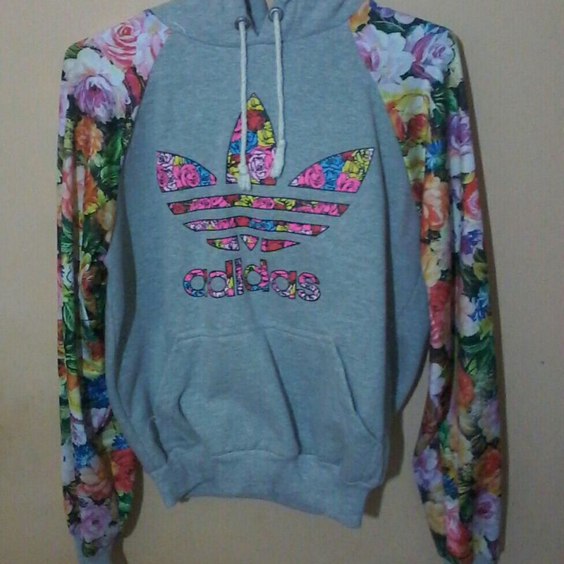 Moletom adidas shop florido feminino