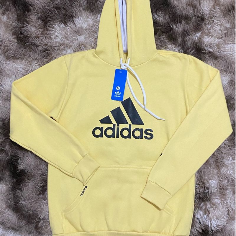 Adidas Moletom Amarela Adidas Moletom Com Fecho Squadra 25