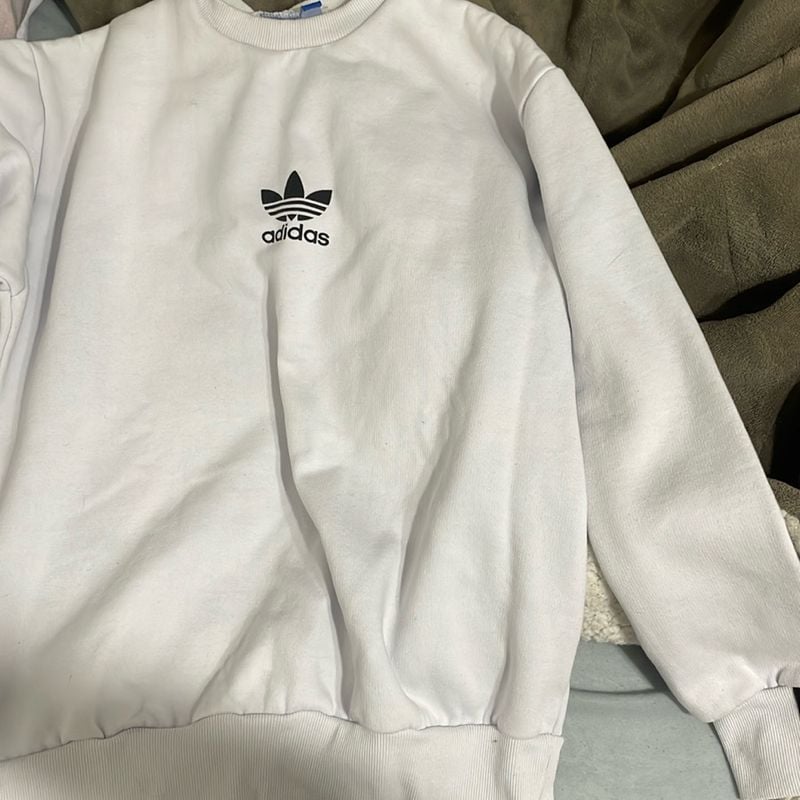 Moletom Adidas Branco Adidas Nunca Usado 109321710 enjoei