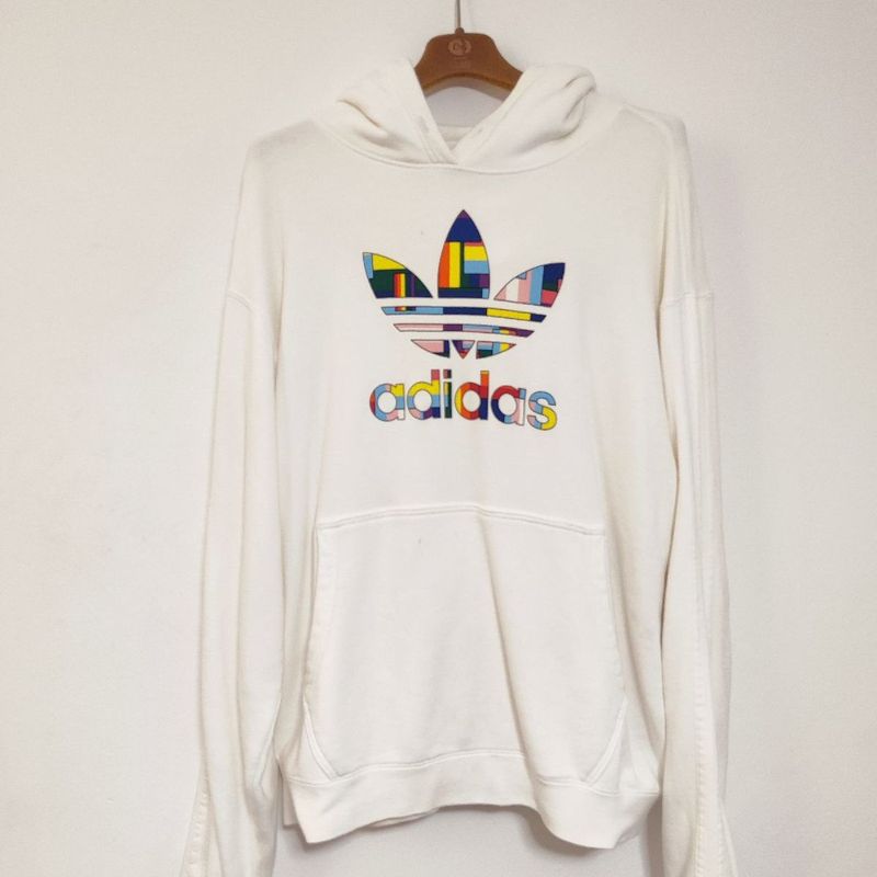 Moletom adidas best sale masculino branco