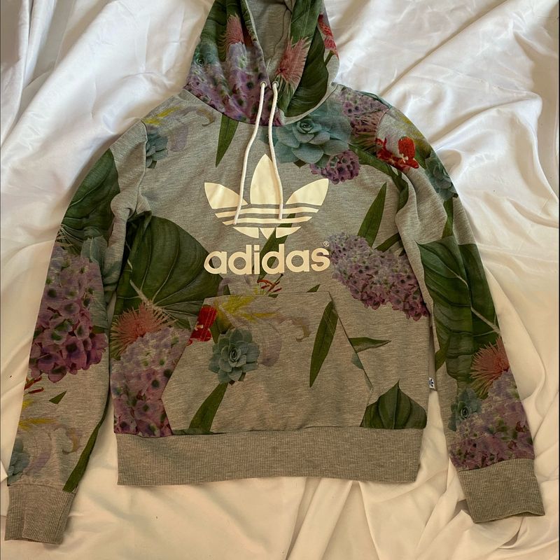 Moletom Adidas Feminino Floral Moletom Adidas Com Flores Blusa - Main Image