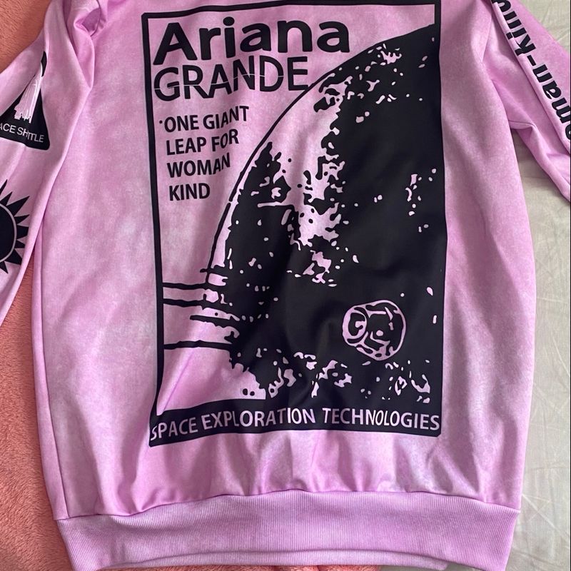 Moletom Ariana Grande Blusa Feminina Marcado Livre Nunca Usado