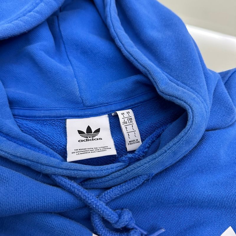 Moletom best sale azul adidas