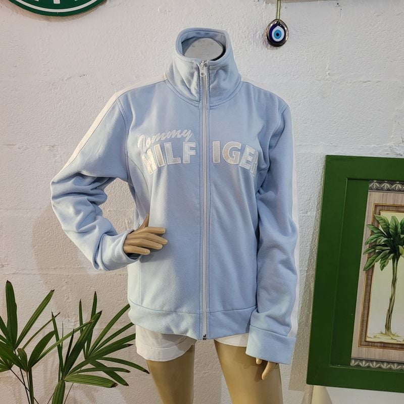 Moletom Azul Bebê Tommy Hilfiger, Jaqueta Azul Bebê Tommy Hilfiger
