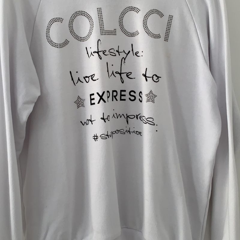 Moletom Branco Colcci Colcci Usado 104354954 enjoei