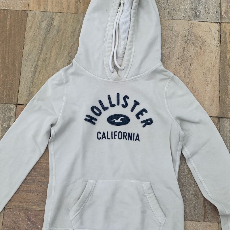 Moletom branco sale hollister