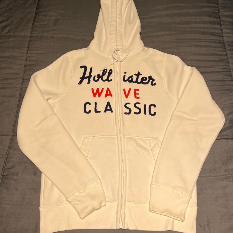 Moletom branco sale hollister