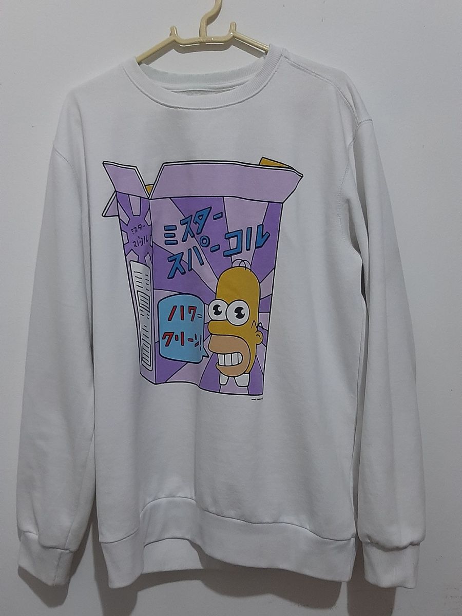 Moletom masculino algodao simpsons homer no Shoptime