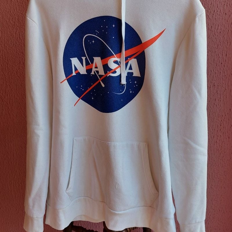 Moletom branco hot sale nasa