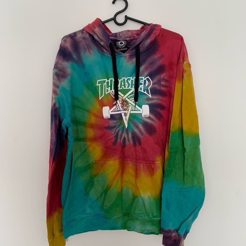 HOT Tie Dye Moletom Canguru Thrasher Moletom Canguru