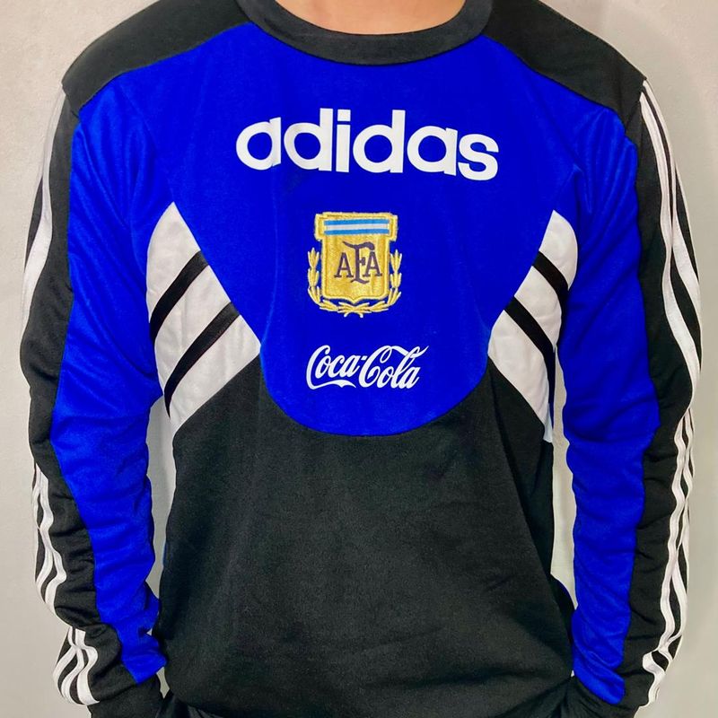 Moletom Careca Retro Argentina 94 Blusa Frio Agasalho Adidas