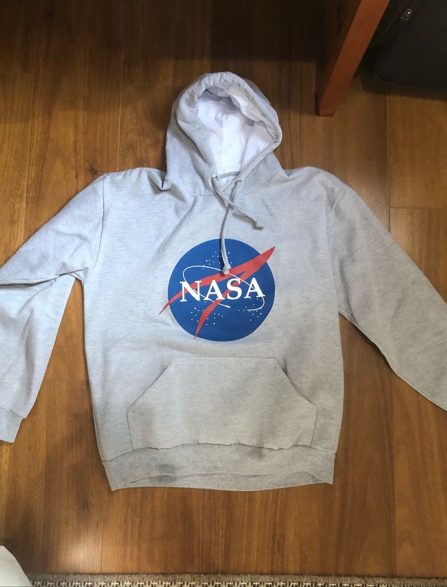 moletom nasa cinza