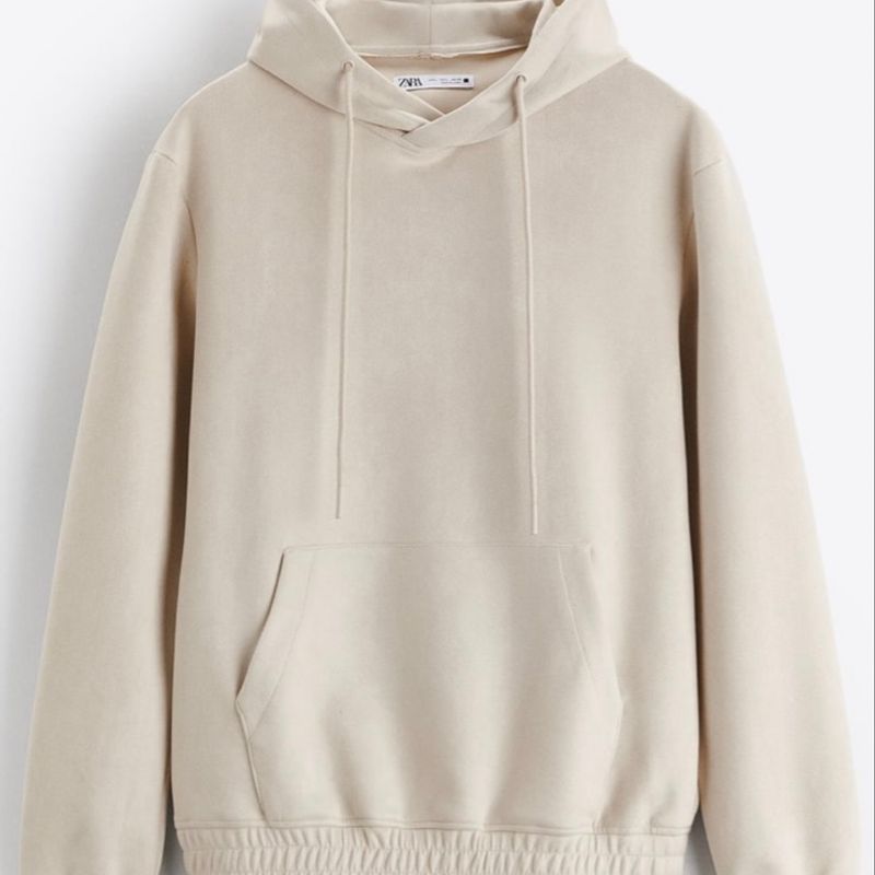 Moletom com Efeito em Camur a Casaco Masculino Zara Nunca Usado