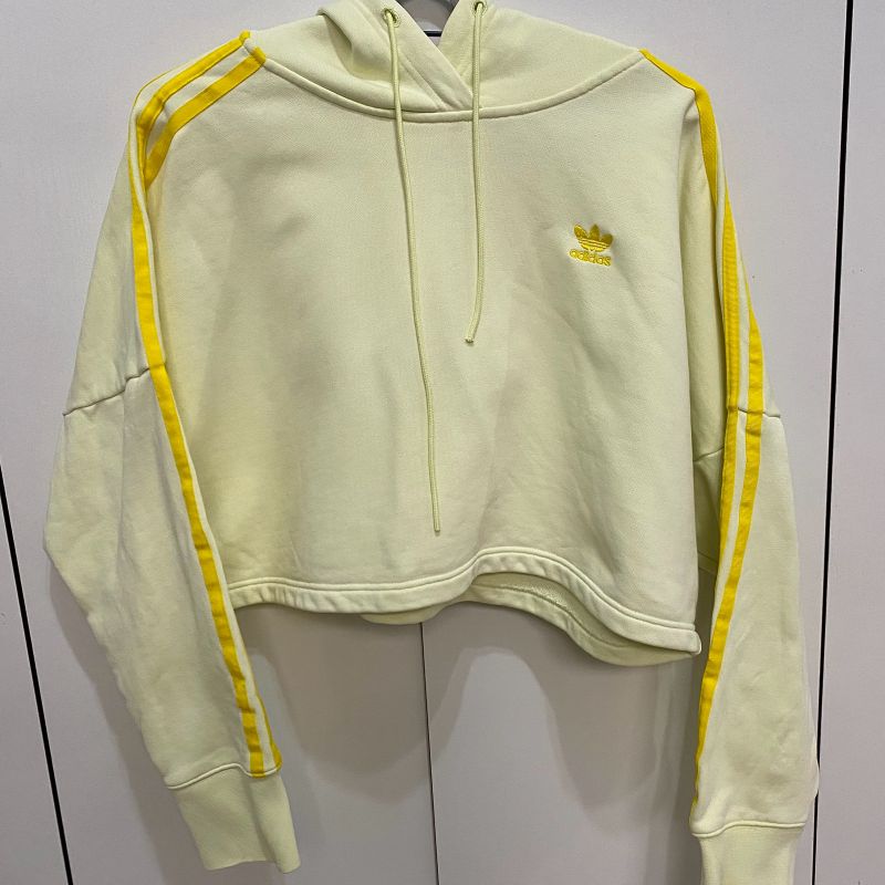 Moletom Original Cropped Adidas C/ Capuz (Feminino) Adidas Usado