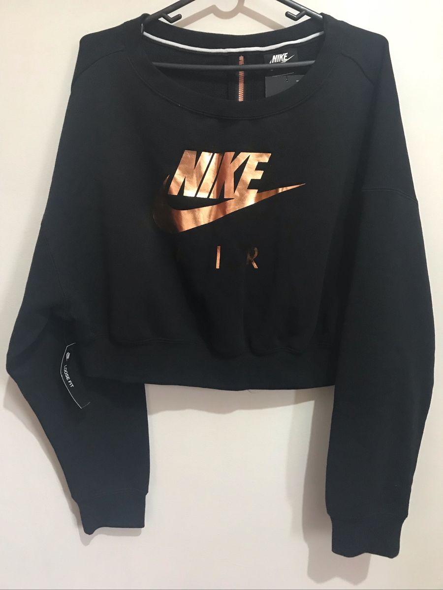 moletom preto feminino nike