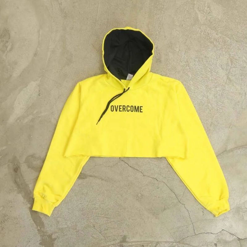 Moletom Cropped Overcome Overcome Nunca Usado 105457099 enjoei