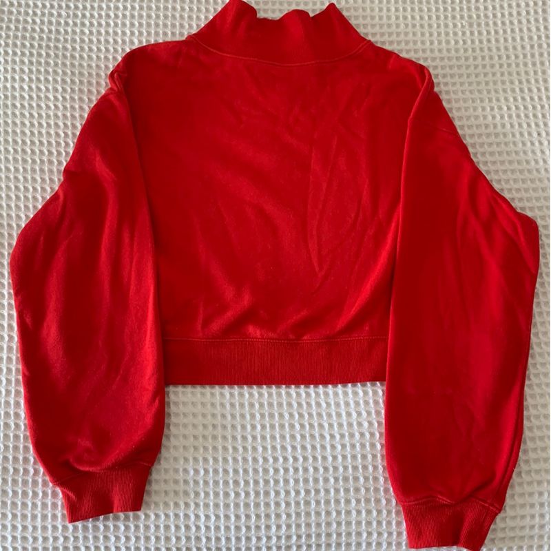 Moletom cropped hot sale vermelho