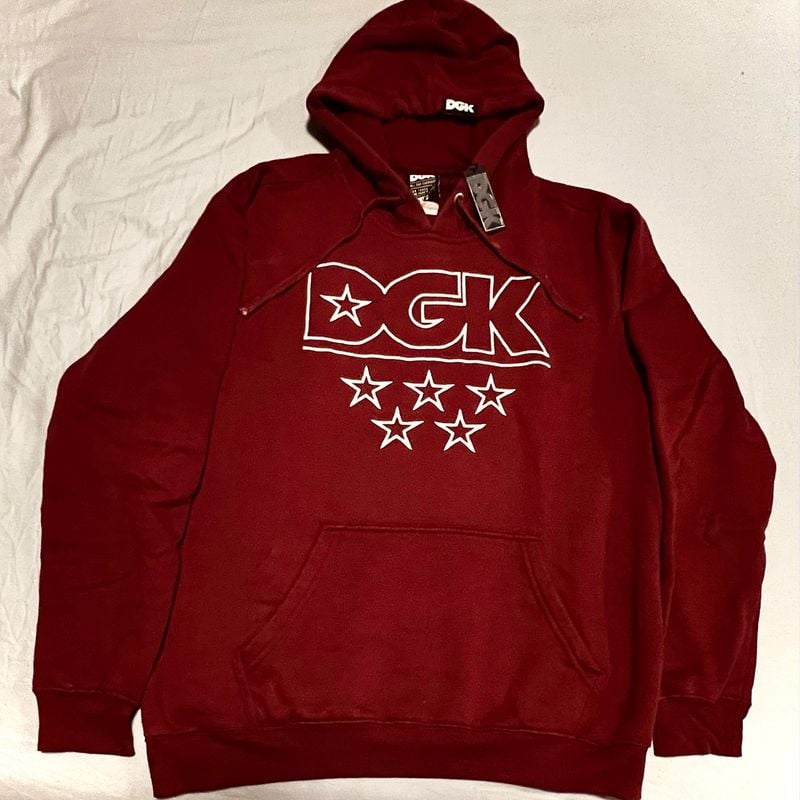 Moletom Vinho Dgk Casaco Blusao Star Hoodie Vinho Bordo Canguru